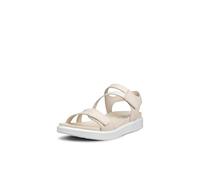 ECCO Women's SOFT SANDAL 3-Strap, Limestone, 5.5