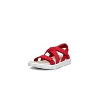 ECCO Women's SOFT SANDAL Cross Strap, Chili Red, 8.5