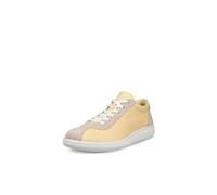 ECCO Women's Soft Zero Lace Up Sneaker, Straw/Limestone, 4/4.5 UK