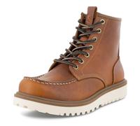 ECCO Women's Staker Moc Toe Tie Boots, Cognac, 5.5 UK