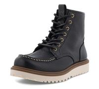 ECCO Women's Staker Moc Toe Tie Fashion Boot, Black, 6/6.5 UK