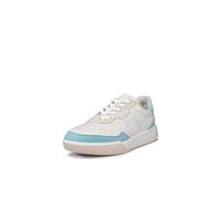ECCO Women's Street Court Sneaker, Aquatic/White/Emerald, 9-9.5