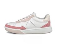 ECCO Womens Street Court Leather Old Rose White Rose Dust Trainers 6.5-7 UK