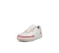 ECCO Womens Street Court Leather Trainers Old Rose/White/Rose Dust 41