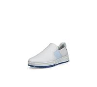 ECCO Women's Street Vibe Waterproof Slip on Golf Shoe, White/Air, 5-5.5