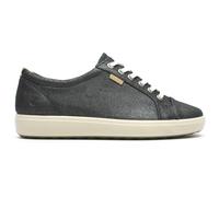 Ecco Soft 7 430003 Suede Leather Women's Low Top Trainers - Silver Heavy - Size:UK 5-5.5