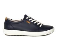 ECCO Soft 7 Lace Navy leather Womens trainers 430003-12038 in a Plain Leather in Size 38