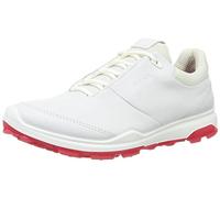 ECCO Womens W Golf Biom Hybrid 3 Sneaker, White/Hibiscus, 7-7.5