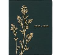 Eccolo 2025-2026 Large Agenda Planner, 18 Month, Yearly, Monthly & Weekly Pages, Habit & Gratitude Tracker (Linen Flexi-Cover- 8 x 10")