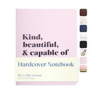 Eccolo Large Lined Journal Notebook, Flexible Cover, Writing Journal, 256 Ruled White Pages, Ribbon Bookmark, Lay Flat, Desk Size for Work or School, Beautiful & Capable (Pink, 8x10 inches)