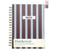 Eccolo Spiral Notebook Journal - 320 Ivory Pages Double Wire Lay Flat Spiral Notebook Hardcover Journals for Writing Diaries and Office Use, Size 6X8, Light Blue/Brown