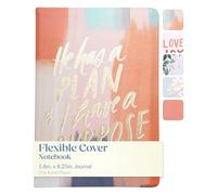 Eccolo Thimblepress Christian Notebook Journal for Women and Men, “He Has A Plan“, Prayer Bible Journal with Inspirational Flexible Cover, Gilded Edge, 256 Pages (5.75x8.25 Inches)
