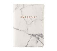 Eccolo World Traveler Travel Passport Cover Case with Storage Pocket, Marble, 6.4X4