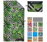 ECCOSOPHY Microfiber Beach Towel for Adults - Oversized Travel Beach Towels with Pouch - 71x35 inch Quick Dry Pool Towels - Large Sand Free Beach Towels (Madagascar)