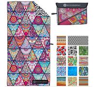 ECCOSOPHY Microfiber Beach Towel for Adults - Oversized Travel Beach Towels with Pouch - 71x35 inch Quick Dry Pool Towels - Large Sand Free Beach Towels (Havana)