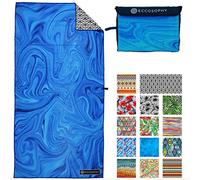 ECCOSOPHY Microfiber Beach Towel for Adults - Oversized Travel Beach Towels with Pouch - 71x35 inch Quick Dry Pool Towels - Large Sand Free Beach Towels (Laguna)