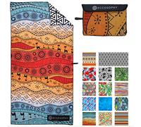 ECCOSOPHY Microfiber Beach Towel for Adults - Quick Dry, Oversized Sand Free Pool Towel with Pouch For Travel (Marrakesh), Large, 71x35 inch