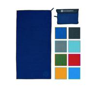 ECCOSOPHY Microfiber Beach Towel - Quick Dry, Highly Absorbent, Lightweight - Ideal for Travel, Pool, Yoga, Fitness & Outdoor Adventures - 71x35 Navy
