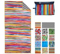 ECCOSOPHY Microfiber Beach Towel -Sand Free Towels are Quick Dry, Light Weight, Super Absorbent-Perfect Pool, Travel, Cruise, Camping Essentials-Oversized Extra Large for Adults (Key West)
