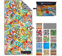 ECCOSOPHY Microfiber Beach Towel -Sand Free Towels are Quick Dry, Light Weight, Super Absorbent-Perfect Pool, Travel, Cruise, Camping Essentials - Oversized Extra Large for Adults (Ibiza)