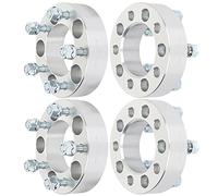 ECCPP Set of 4 1.5 inch Wheel Spacer 5x4.5 5x114.3 Wheel Spacer Adapter Kit with M 12x1.5 82.5mm Hub Bore for 3000GT Compass CX-7 Eclipse Fusion Genesis 5 Lug Silver Aluminum