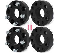 ECCPP Set of 4 1.5 inch Wheel Spacer 5x5 5x127 Wheel Spacer Adapter Kit with M 14x1.5 71.5mm Hub Bore for Durango Gladiator Grand Cherokee Grand Wagoneer Wrangler 5 Lug Black Aluminum