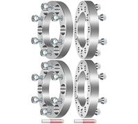 ECCPP Set of 4 1 inch Wheel Spacer 6x5.5 6x139.7 Wheel Spacer Adapter Kit with M 12x1.5 108mm Hub Bore for Amigo Canyon Colorado D50 Entourage FJ Cruiser GX460 6 Lug Silver Aluminum