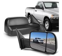 ECCPP Towing Mirrors Tow Mirrors Replacement Fit For 2002-08 For Dodge For Ram 1500 2500 Pickup Power Heated Towing Side Mirrors Pair Set Passenger & Driver Side View