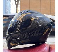 ECE Certified Modular Motorcycle Helmet Double Visor Flip-Up Helmet Full Face Motorcycle Helmet Various Styles Suitable for Boys Girls High Fashion Styl E,L56-57