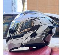 ECE Certified Modular Motorcycle Helmet Double Visor Flip-Up Helmet Full Face Motorcycle Helmet Various Styles Suitable for Boys Girls High Fashion Styl D1,XXL60-61