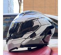 ECE Certified Modular Motorcycle Helmet Double Visor Flip-Up Helmet Full Face Motorcycle Helmet Various Styles Suitable for Boys Girls High Fashion Styl D,M54-55