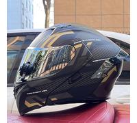 ECE Certified Modular Motorcycle Helmet Double Visor Flip-Up Helmet Full Face Motorcycle Helmet Various Styles Suitable for Boys Girls High Fashion Styl E1,M54-55