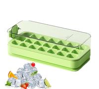 Eced Cube Maker Tably - 21 Pieces Eced Maker Mould, Ice Baler and Shovel, Flexible Silicone Cube Mould with Lid, Large Capacity, Easy Release, Perfect for Cocktails, Parties, Smoothies and Daily Use