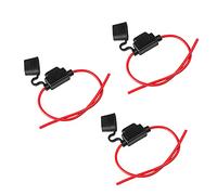 ECENCE 3 pcs Inline Fuse Holder 12V - Waterproof Fuse Holder for Car, Boat, Truck, Motorbike, and Caravan | 14AWG, Max. 32V, 20A