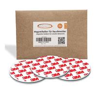 ECENCE 3pcs Magnetic Smoke Detector Mount Magnetic Adhesive Pads For Smoke Alarms Ø 70mm - Fast & Safe Mounting - No Drilling Or Screws - Fire Protection - Installation Tool