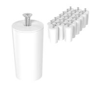 ECENCE Buffer Stopper for Roller shutters, Set of 20pcs 40mm incl. Screw White, end Stop, Complete Roller Shutter Protection