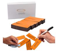 ECENCE Dry Erase Magnetic Labels 75pcs Reusable Magnetic Name Tags 2.36inchx0.79inch Writable Magnetic Sticker Notes for Whiteboard Refrigerator Locker Classroom Orange