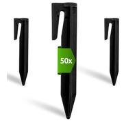 ECENCE Ground Pegs for Robotic Lawnmower Boundary Wire, 50 pieces, Ground Hooks - Spikes, Cables holder perimeter wire, Compatible with Gardena, Husqvarna, Worx, Bosch