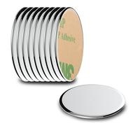 ECENCE Neodymium Disc Magnets - Self Adhesive - Round - NiCuNi Coated - 0.87x0.04inch - Pack of 10