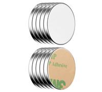 ECENCE Neodymium Disc Magnets - Self Adhesive - Round - NiCuNi Coated - 0.87x0.08inch - Pack of 10