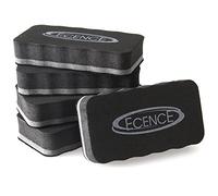 ECENCE Set of 5 Whiteboard Eraser - Whiteboard Rubber for flip charts, magnetic boards & metallic surfaces - dry cleaning, compact sponge, Grey