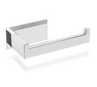 ECENCE Toilet Roll Holder Self-Adhesive Stainless Steel 304 chrome | Toilet paper holder with mounting material, made of stainless steel 304 for easy installation without drilling