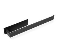 ECENCE Towel Rail No Drill Black 38cm - Modern 3M Self-Adhesive Towel Holder for Bathroom, Kitchen & Guest Toilet, Stainless Steel 304 Rustproof