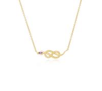 ECFEW™ Amethyst Winding Snake Pendant Necklace in Gold Plated Sterling Silver