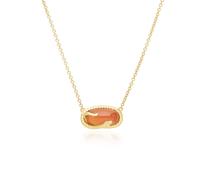 ECFEW™ Carnelian Snake Pendant Necklace in Gold Plated Sterling Silver