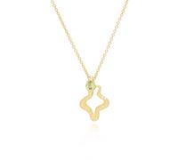 ECFEW™ Peridot Snake Pendant Necklace in Gold Plated Sterling Silver