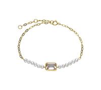 ECFEW™ 'The Unifier' White Topaz & Pearl Chain Bracelet