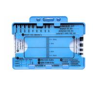 ECG 7 Step Plastic Ruler/Card, Transparent Rhythm Calipers ECG Pocket Card Measuring Tool, Pocket sized 8.6cm x 5.4cm for Students Paramedics EMT's Nurses Doctors EKG Techs