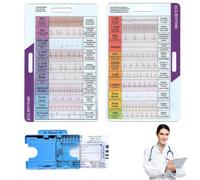 Ecg 7 Step Ruler Card/Ecg Pocket Card Interpretation Transparent EKG Calipers Measuring Tool Ecg Ruler Pocketcard ECG Ruler Tool Ekg Interpretation Tool for Nurses,EKG Techs,Students