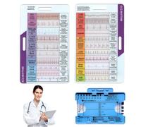 Ecg 7 Step Ruler Ecg/Ekg Interpretation Tool Ecg Pocket Card Interpretation Transparent EKG Calipers Measuring Tool Ecg Ruler Pocketcard Easy to Carry ECG Ruler Follow a 7 Step Plan Tool